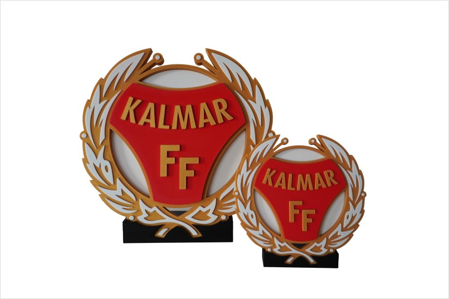Emblem i 3D med bordsstativ 12 cm